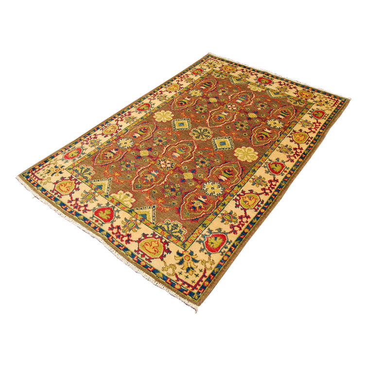 Latitude Vive Ned Flatweave Cotton/Wool Green/Cream Rug Wayfair.co.uk